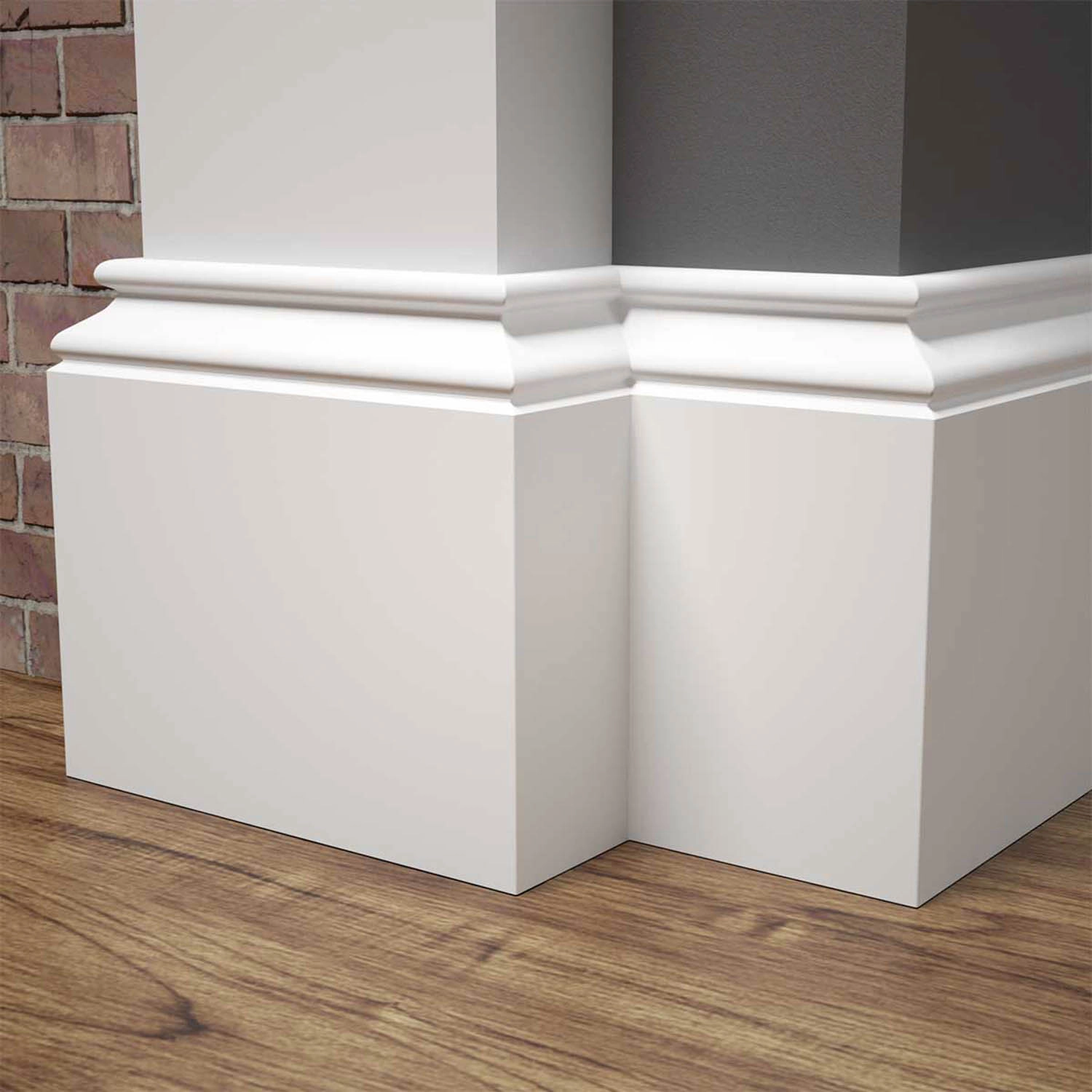 PRÓBKA 20 CM - Listwa przypodłogowa MDF lakierowana biała z wodoodporną powłoką MODERNA 12cm