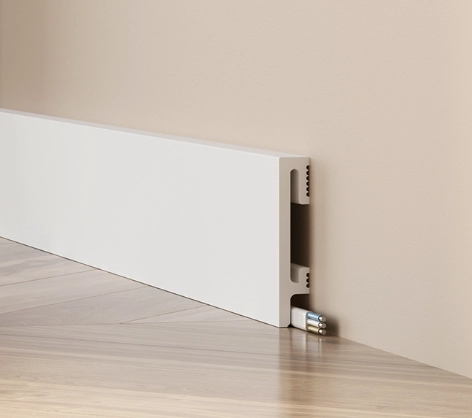PRÓBKA 20 cm - Listwa przypodłogowa Premium Floor Durofit PF081 biała RAL9003 8 cm