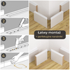 PRÓBKA 20 CM - Listwa przypodłogowa MDF lakierowana biała z wodoodporną powłoką TRIO SLIM 8cm