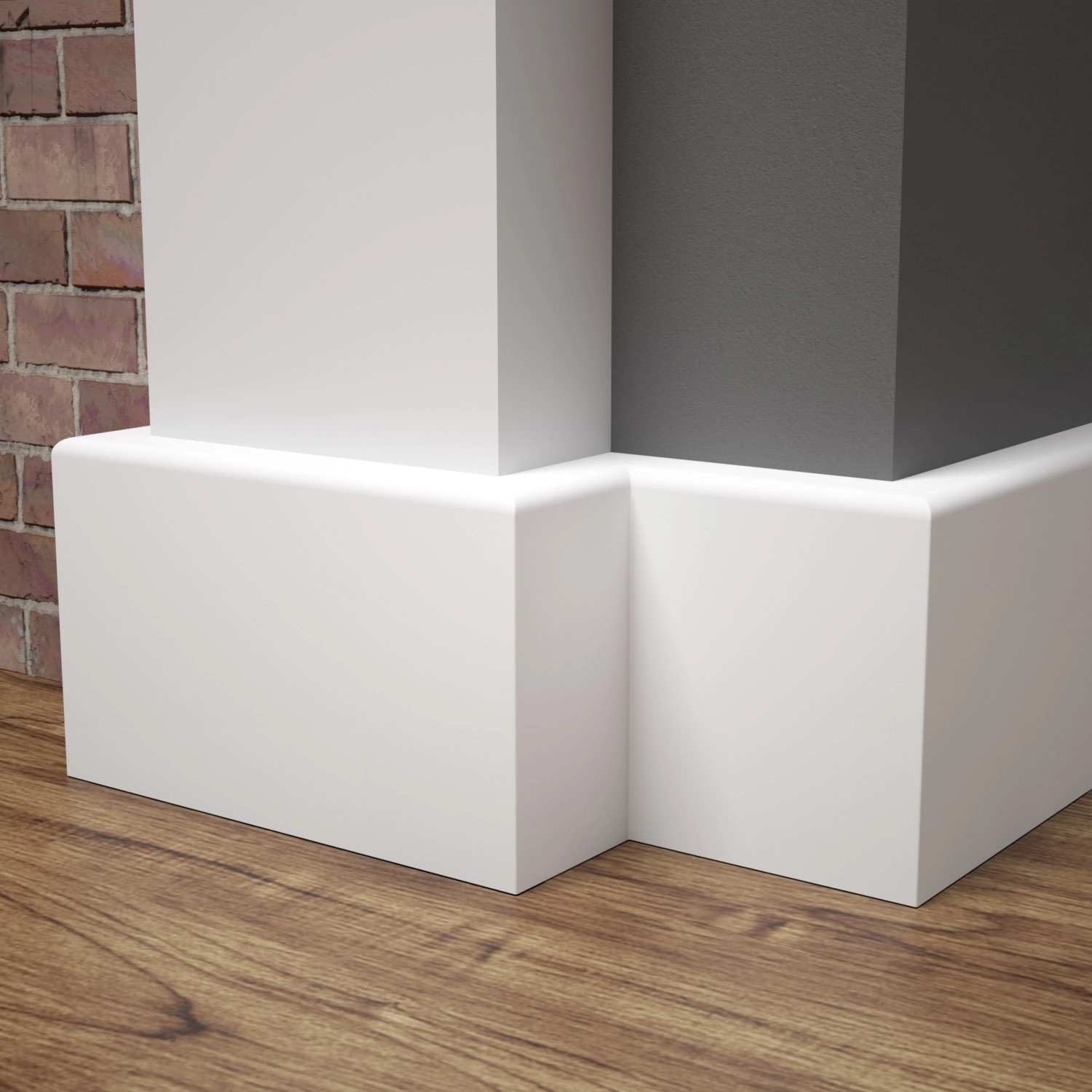Listwa przypodłogowa MDF lakierowana biała z wodoodporną powłoką TRIO 12cm