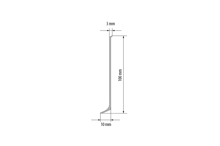 Listwa przypodłogowa aluminiowa szara RAL7035 cokół Creativa LP100