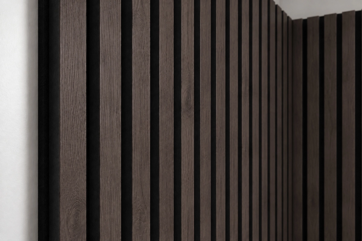 Lamele Fornirowane na filcu akustycznym - Dąb Wędzony 60 x 280 cm