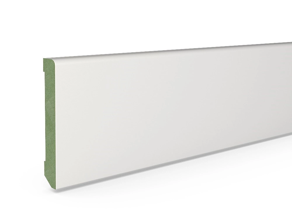 Listwa przypodłogowa MDF PLUS biała R3 (262 cm x 8 cm x 1,6 cm) wilgocioodporna lakier półmatowy