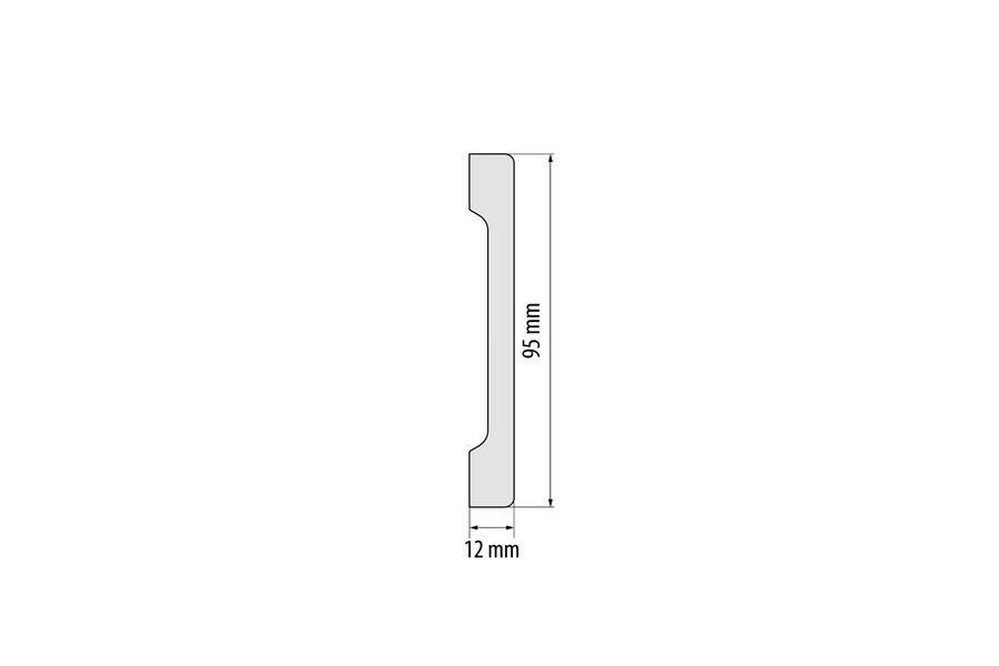 Listwa przypodłogowa, cokół Creativa, LPC-38, 244cm