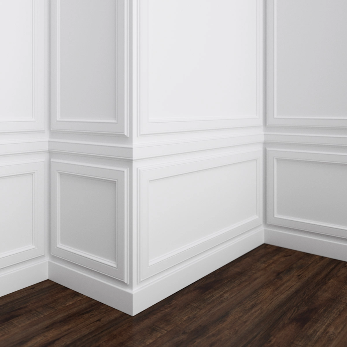 Listwa ścienna MDF biała, do malowania, 6cm
