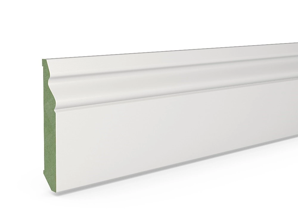 Listwa przypodłogowa MDF Plus biała F3 (262 cm x 8 cm x 1,8 cm) wilgocioodporna