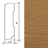 Drewniana listwa przypodłogowa lakierowana 60/16 (240 cm x 6 cm x 1,5 cm) Buk