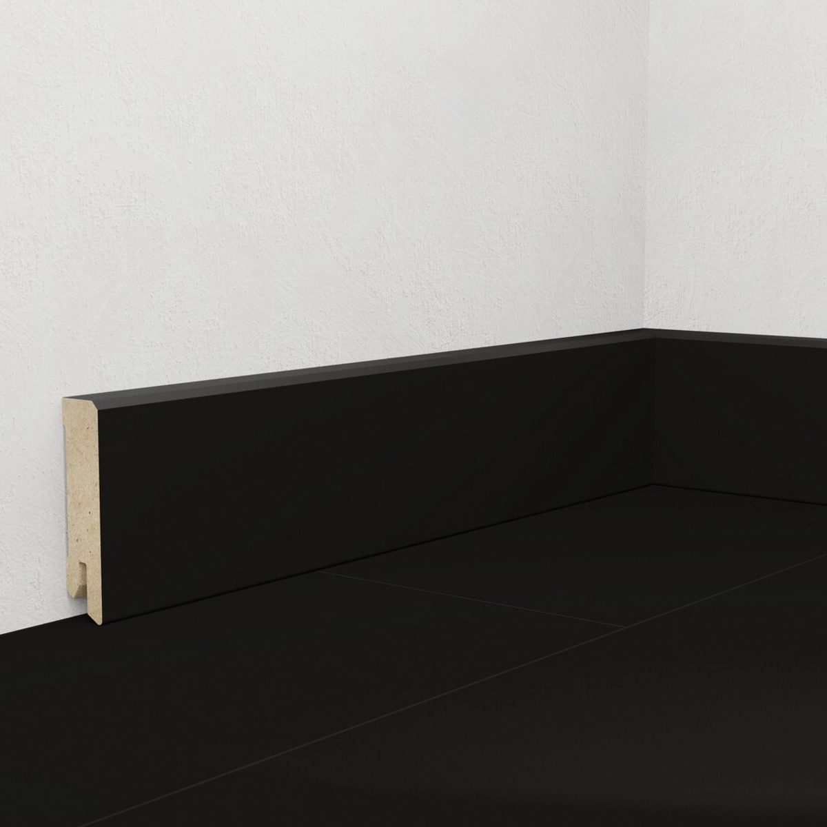 Listwa przypodłogowa MDF Czarna Premium, 60x14 mm, Pedross - ostatnie 14 metrów