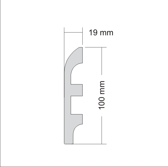 Listwa elastyczna przypodłogowa, cokół Creativa LPC-19F 200cm
