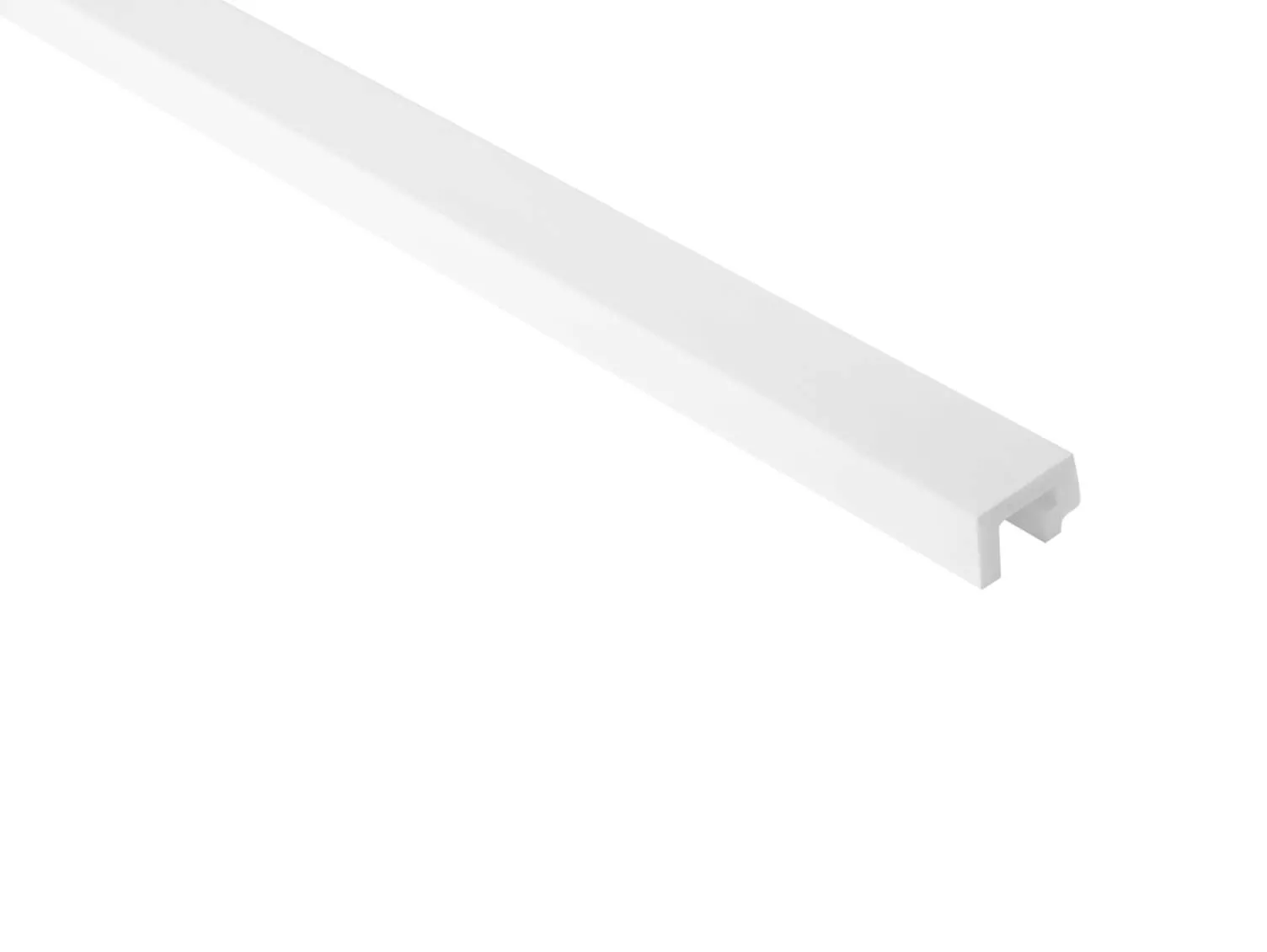 Lamela ścienna - lewe zakończenie L0301LP biała wym. 270 x 2 x 3.1 cm, z PolyForce