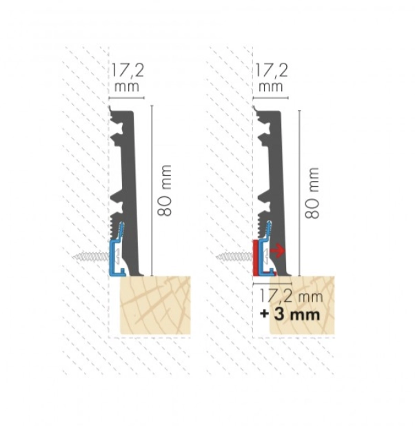 Listwa przypodłogowa PVC MASTERLINE 80 Napoli Mat