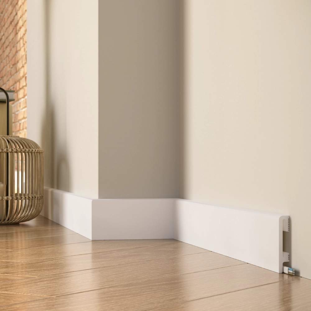 Listwa przypodłogowa Premium Floor Durofit PF080 biała RAL9003 8 cm