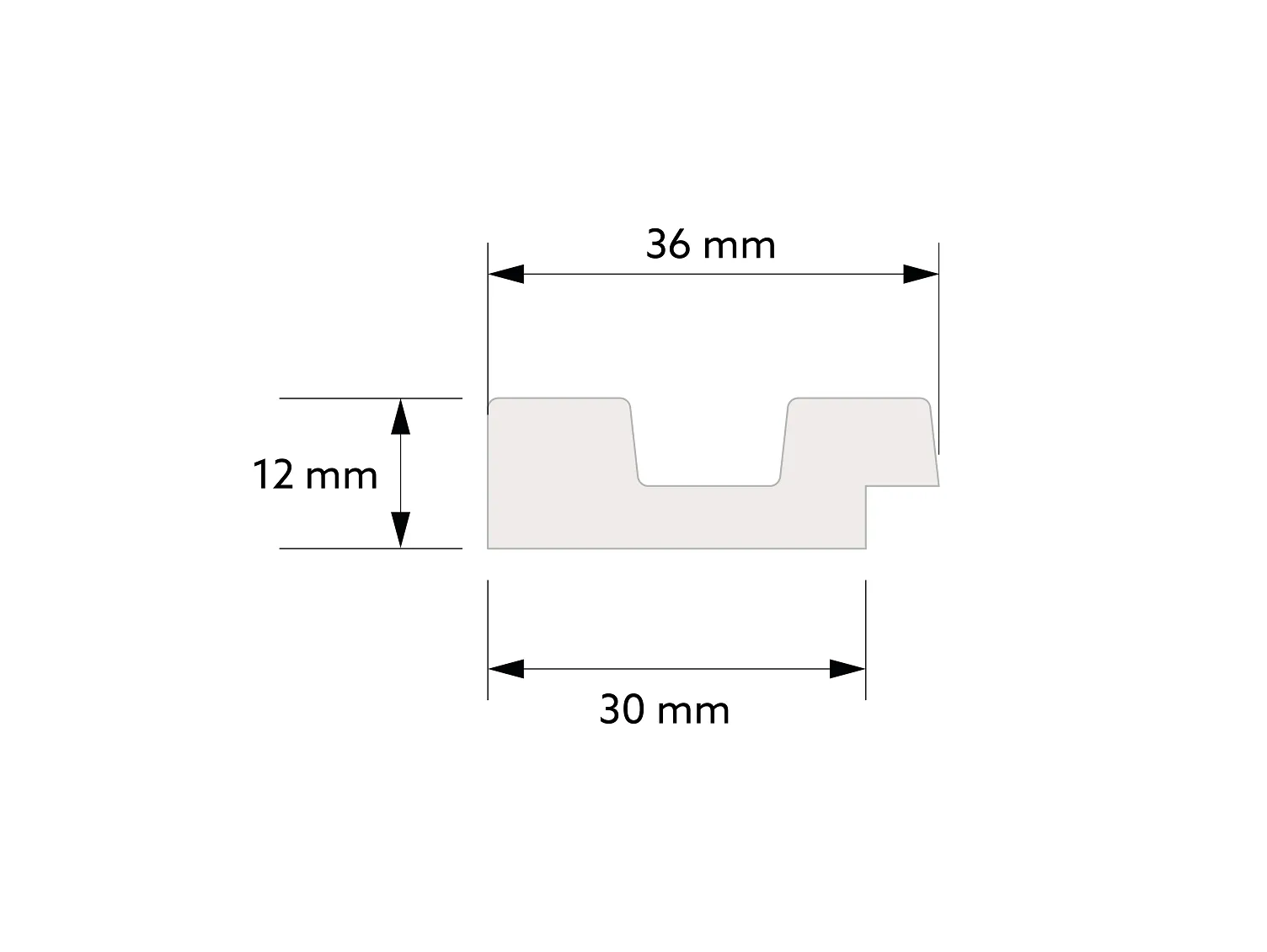 Zakończenie lameli L0104LT Dąb Ciemny wym. 200 x 1.2 x 12 cm, z PolyForce