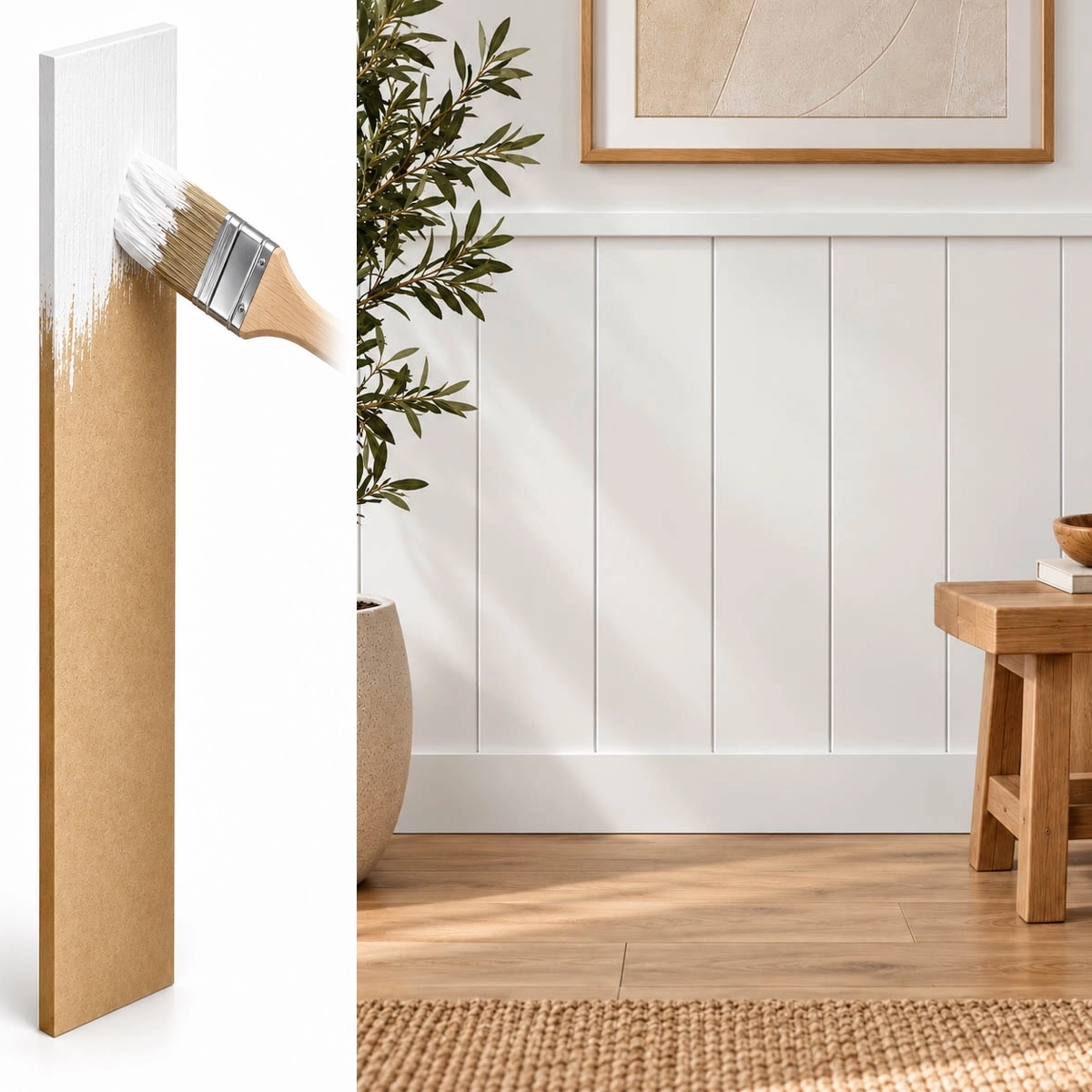 Listwa boazeryjna ELEGANT XL, boazeria ścienna MDF, do malowania