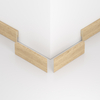 Narożnik zewnętrzny listwy przypodłogowej MDF TRIO R5, Dąb Natur, 8cm