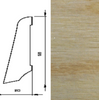 Drewniana listwa przypodłogowa lakierowana 58/20 (240 cm x 5,8 cm x 2 cm) Brzoza