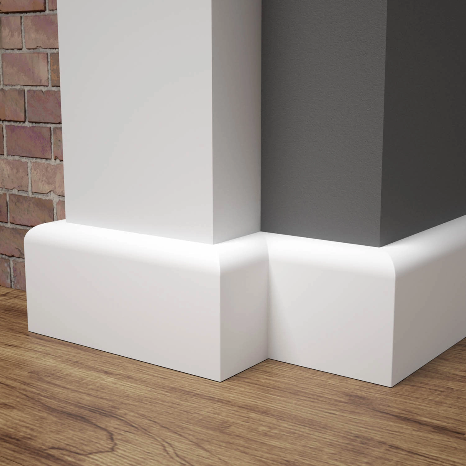 Listwa przypodłogowa MDF lakierowana biała FOGE LB1 - 6cm