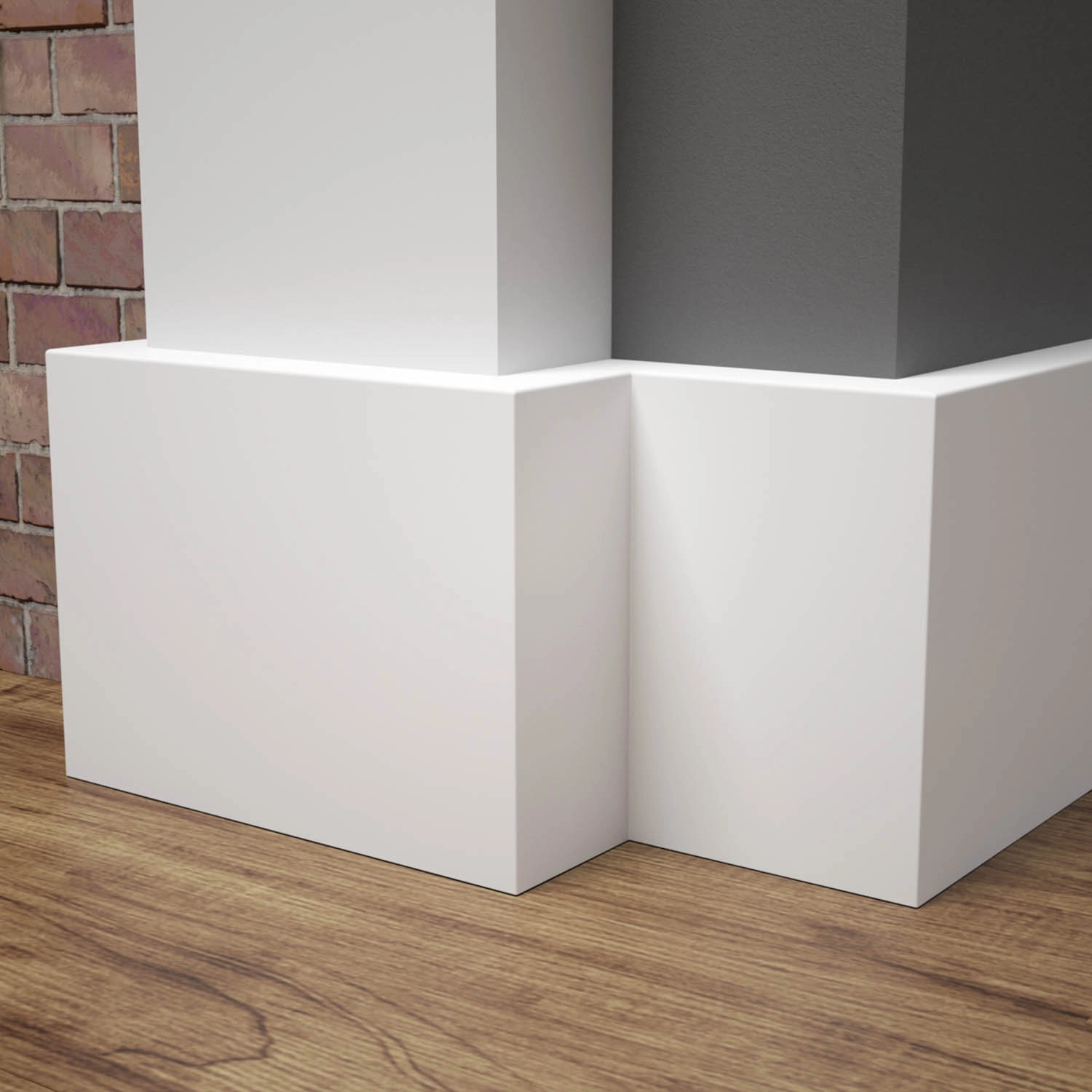 Listwa przypodłogowa lakierowana biała, MDF wilgocioodporny, DUO 10cm