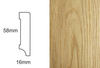 Listwa przypodłogowa fornirowana lakierowana CP58 (240 cm x 5,8 cm x 1,6 cm) dąb