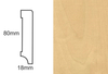 Listwa przypodłogowa fornirowana nielakierowana CP80 R3 (240 cm x 8 cm x 1,8 cm) brzoza