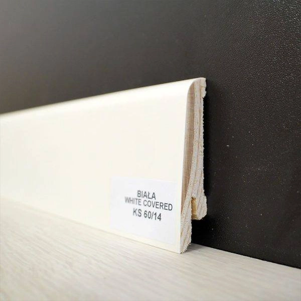 Listwa przypodłogowa KS60 biała white covered (240 cm x 6cm x 1,5cm)