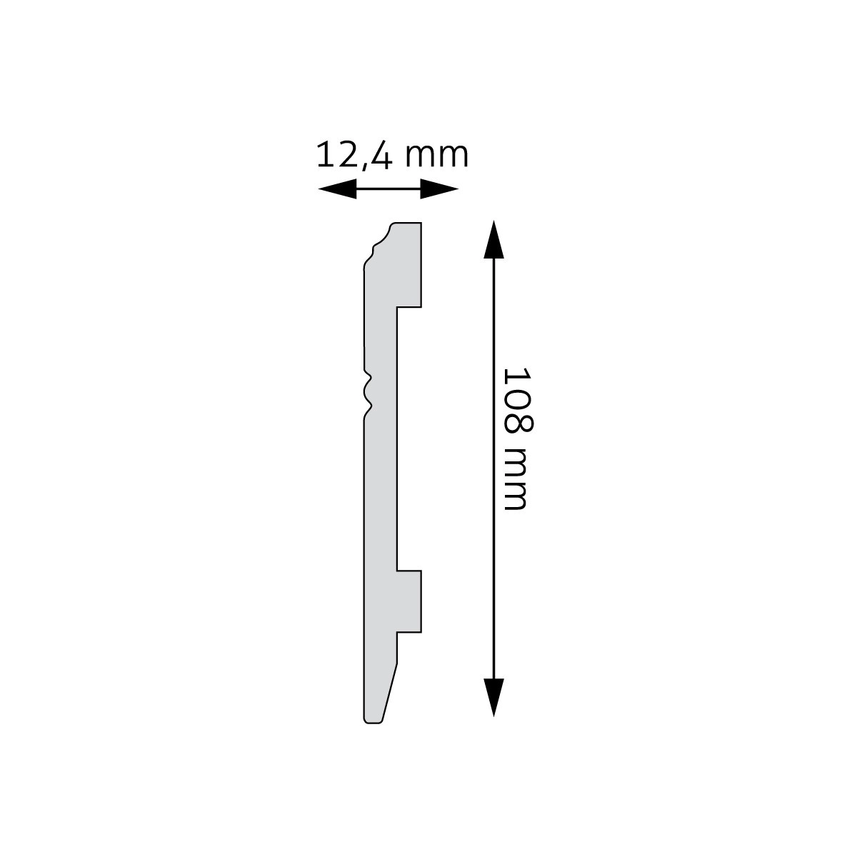 Listwa przypodłogowa, cokół Creativa LPC-18 / wys. 10,7 cm