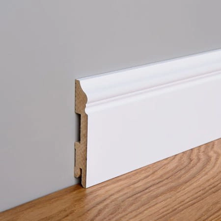 Listwa przypodłogowa MDF lakierowana biała FOGE LB3 - 10cm