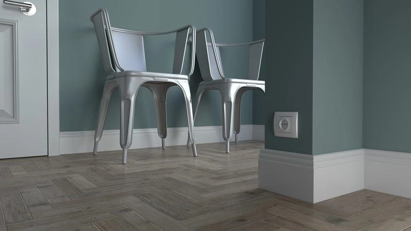 Listwa przypodłogowa drewniana PW95 P9H27362A (220 cm x 9,5 cm x 1,6 cm) iglaste lakierowane białe półmatowe