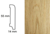 Listwa przypodłogowa fornirowana lakierowana CP55 (230 cm x 5,5 cm x 1,4 cm) dąb