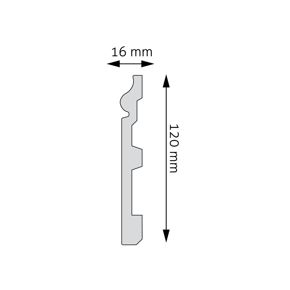 Listwa przypodłogowa, cokół Creativa LPC-22 244cm