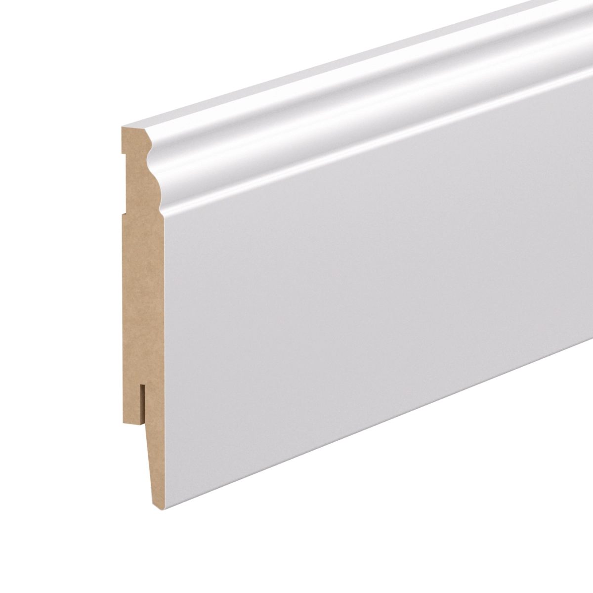 Listwa przypodłogowa MDF - ESTILO 12cm - Biała Premium