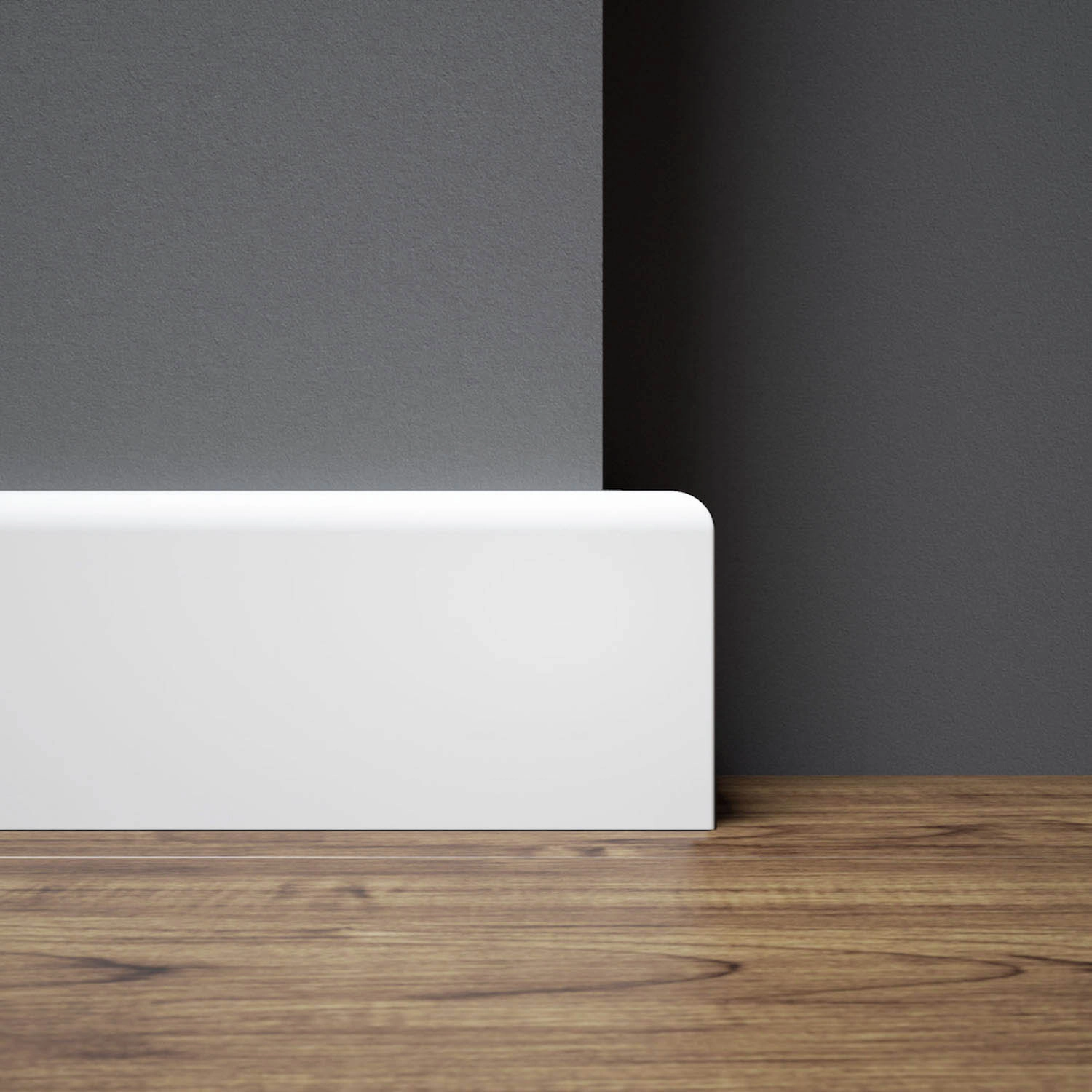PRÓBKA 20 CM - Listwa przypodłogowa MDF lakierowana biała FOGE - LB1 6cm
