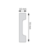 Listwa przypodłogowa, cokół Creativa LPC-23a kolor aluminium 244cm