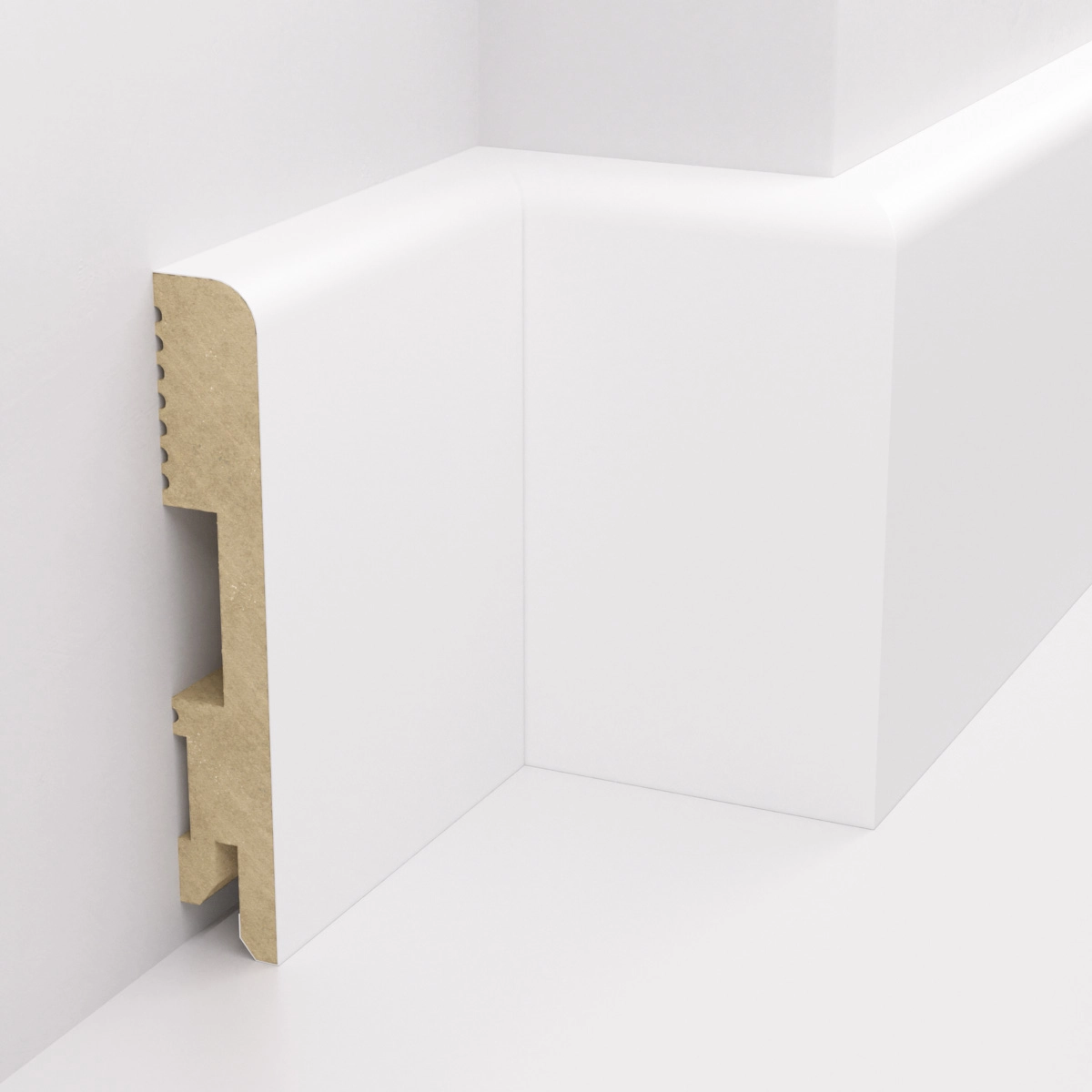 Listwa przypodłogowa MDF lakierowana biała FOGE LB1 - 10cm