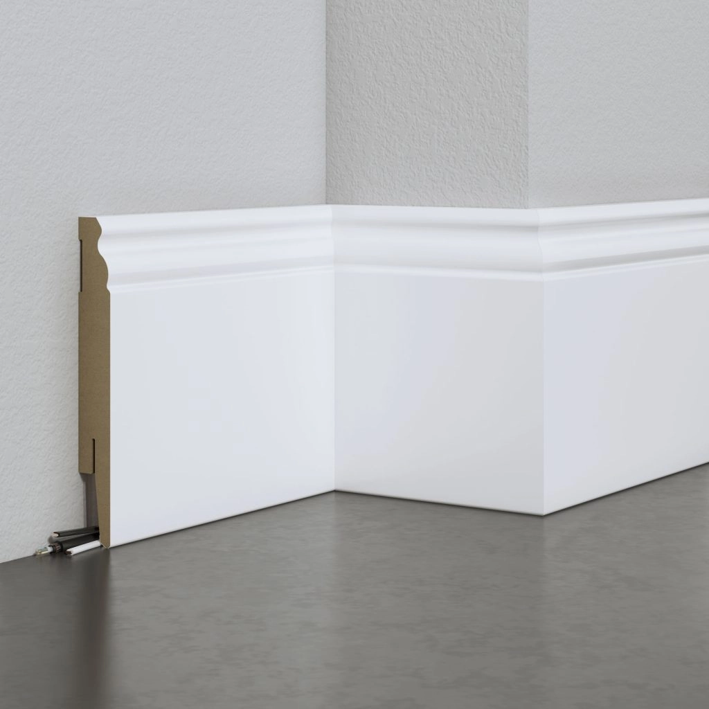 Listwa przypodłogowa MDF - ESTILO 15cm - Biała Premium