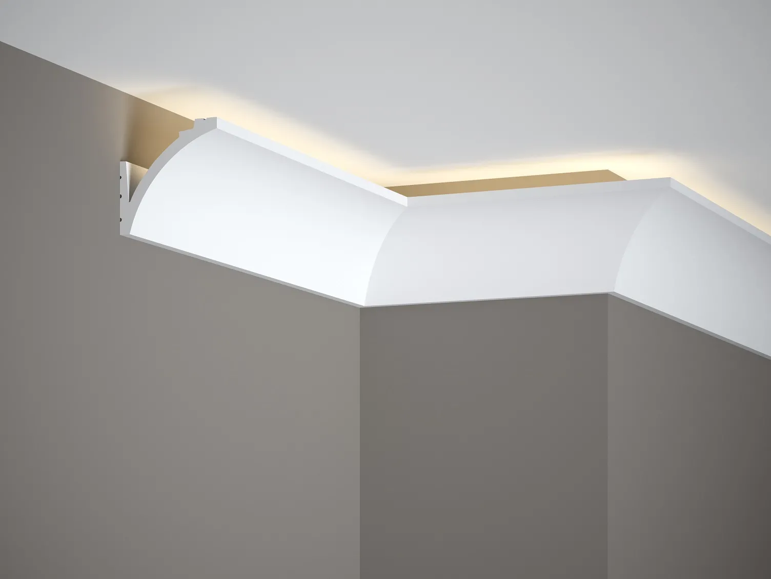 Listwa oświetleniowa sufitowa MD380 biała wym. 200 x 6.7 x 6.7 cm, z PolyForce