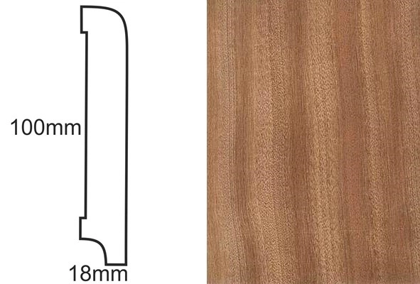 Listwa przypodłogowa fornirowana nielakierowana CP100 R10 (240 cm x 10 cm x 1,8 cm) sapella