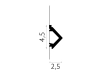 Element dekoracyjny WP003ATP biały RAL 9003 wym. 200 x 2.5 x 4.5 cm, z PolyForce
