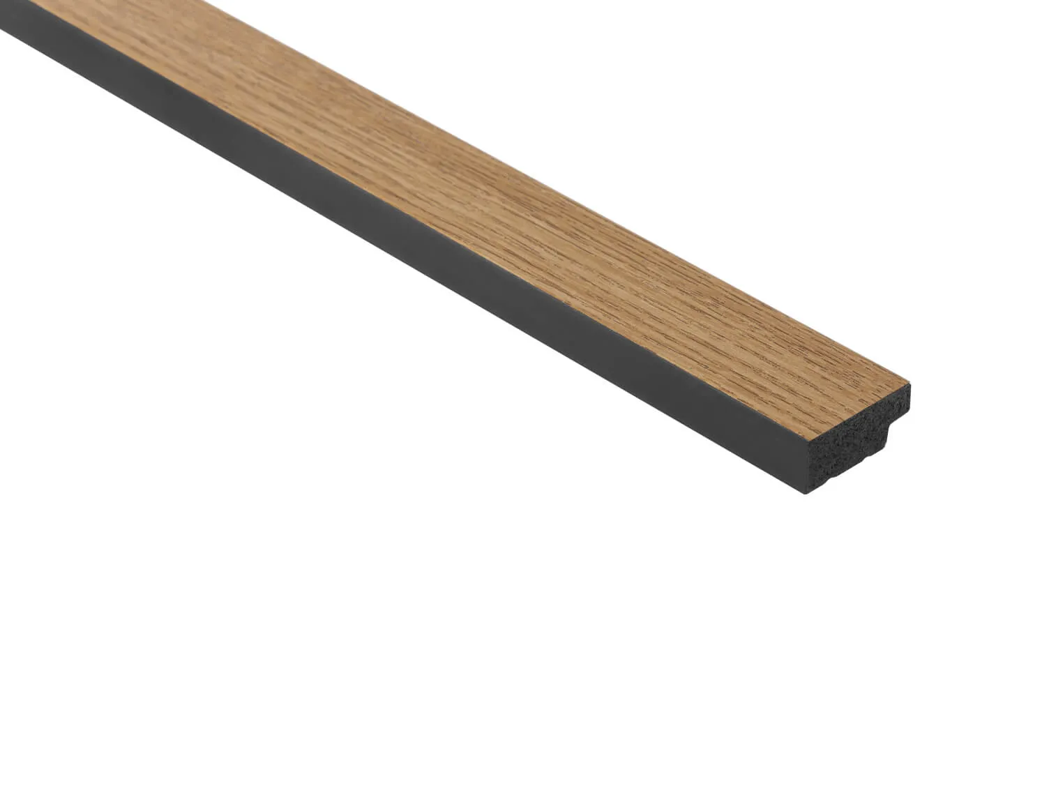 Lamela ścienna Lewe zakończenie L0206L w kolorze dąba klasycznego wym. 270 x 1.2 x 2.8 cm, z PolyForce