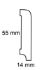 Listwa przypodłogowa fornirowana lakierowana CP55 (230 cm x 5,5 cm x 1,4 cm) dąb