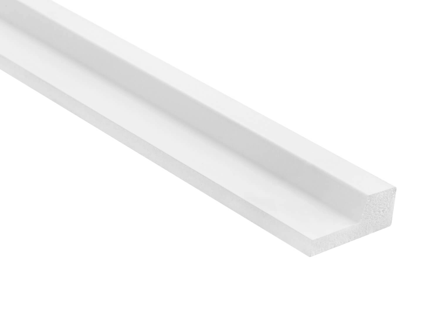 Prawe zakończenie L0101RTP białe wym. 200 x 2.9 x 1.2 cm, z PolyForce