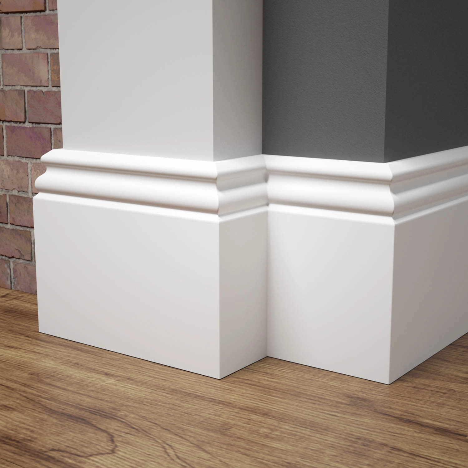 Listwa przypodłogowa MDF - ESTILO 10cm - Biała Premium