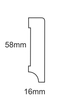 Listwa przypodłogowa fornirowana lakierowana CP58 Sapella (240 cm x 5,8 cm x 1,6 cm)