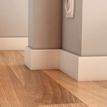 Listwa przypodłogowa MDF Plus wilgocioodporna lakierowana R3 (244 cm x 7 cm x 1,2 cm) biała