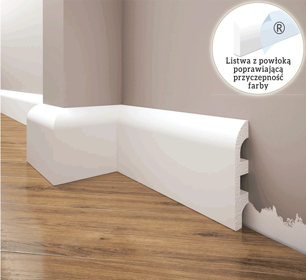 Listwa elastyczna przypodłogowa, cokół Creativa LPC-19F 200cm