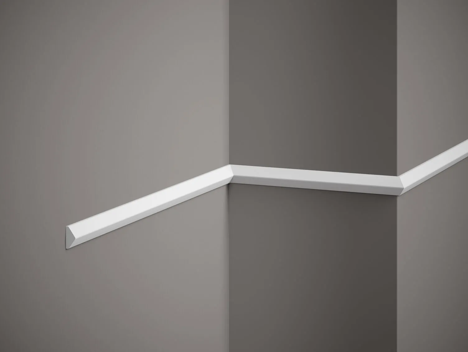 Listwa ścienna QL022 biała wym. 200 x 1 x 2 cm, z PolyForce