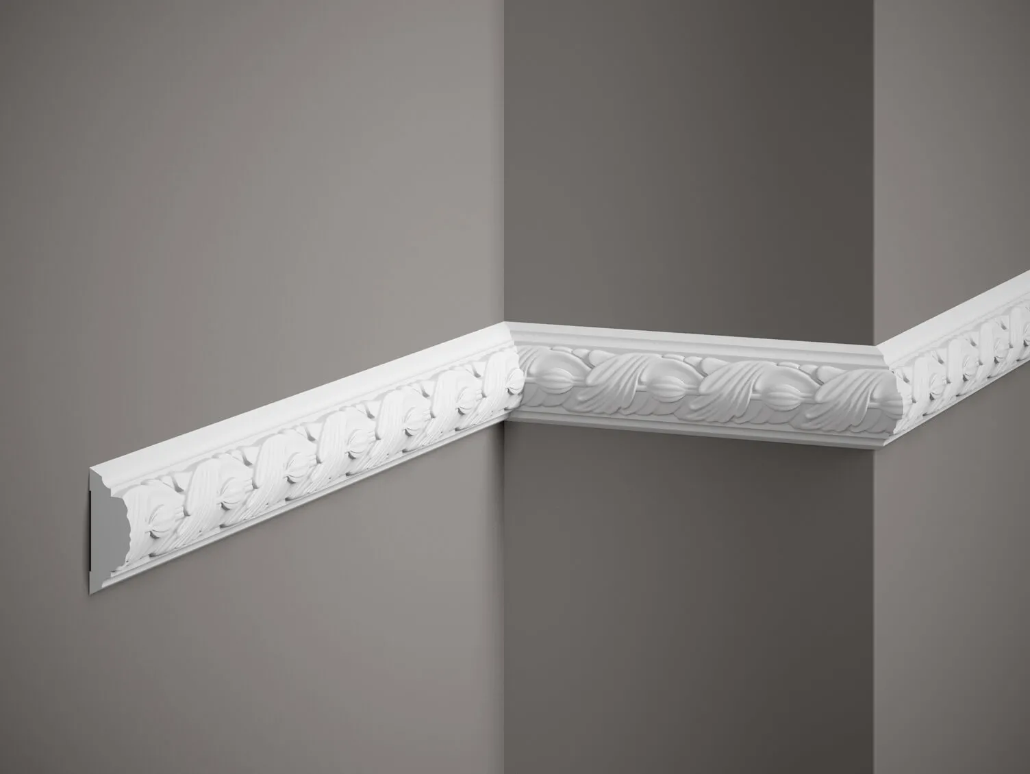 Listwa ścienna MDC258 biała wym. 200 x 2 x 5.4 cm, z ProFoam