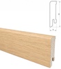 PRÓBKA 20 CM - Listwa przypodłogowa drewniana do malowania, dąb europejski surowy, 60x15 mm