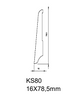 Drewniana listwa przypodłogowa lakierowana KS80 (240 cm x 7,9 cm x 1,6 cm) Jesion