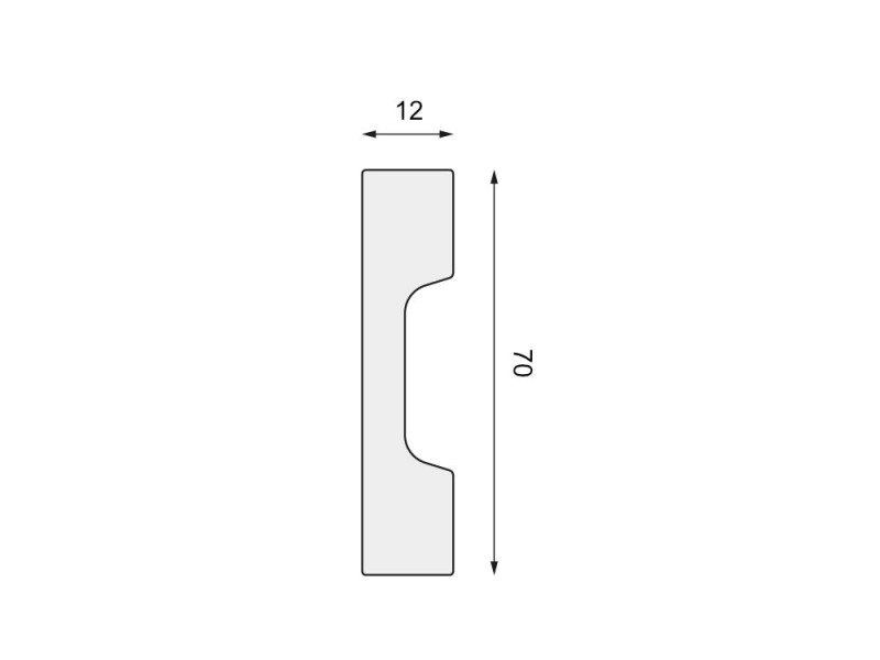 Listwa przypodłogowa, cokół Creativa, LPC-37, 244cm
